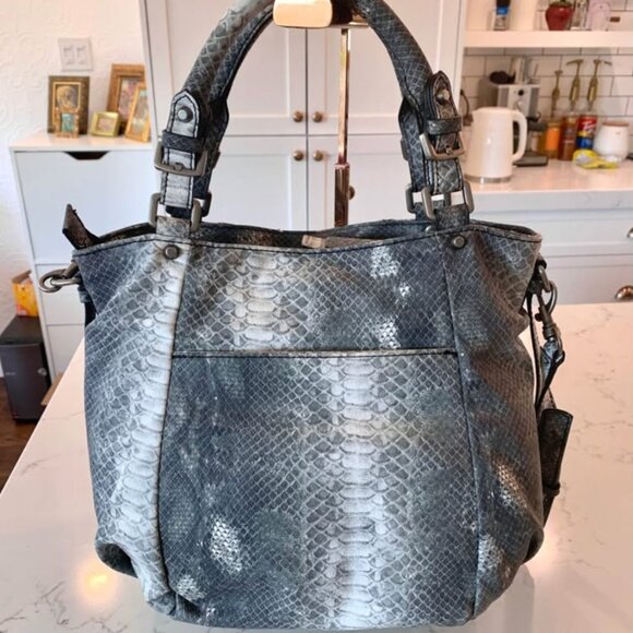 GUESS Grey Snakeskin Purse Bag - Picture 2 of 6